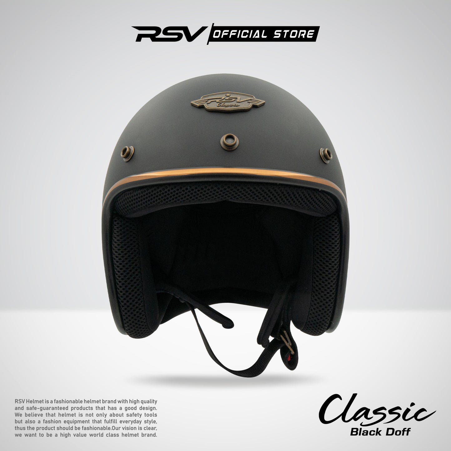 RSV HELM CLASSIC BLACK DOFF
