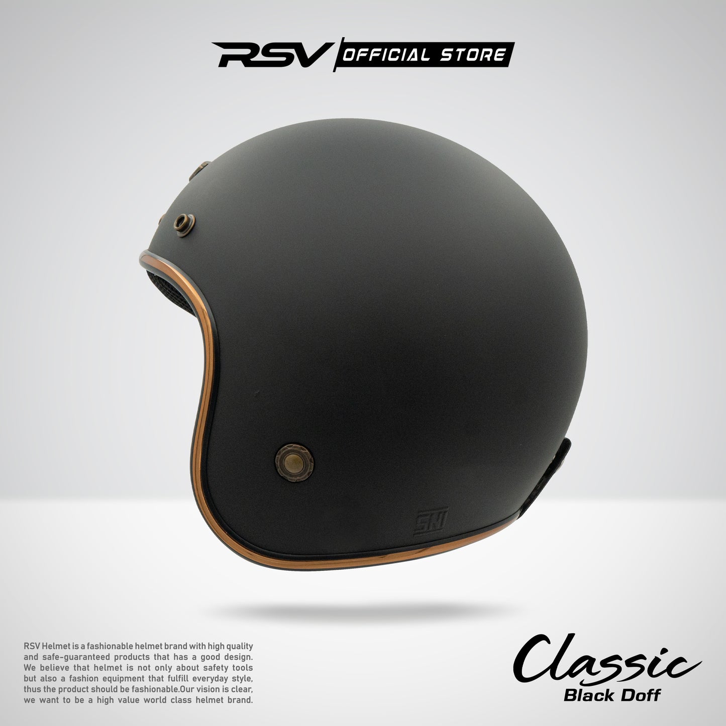 RSV HELM CLASSIC BLACK DOFF