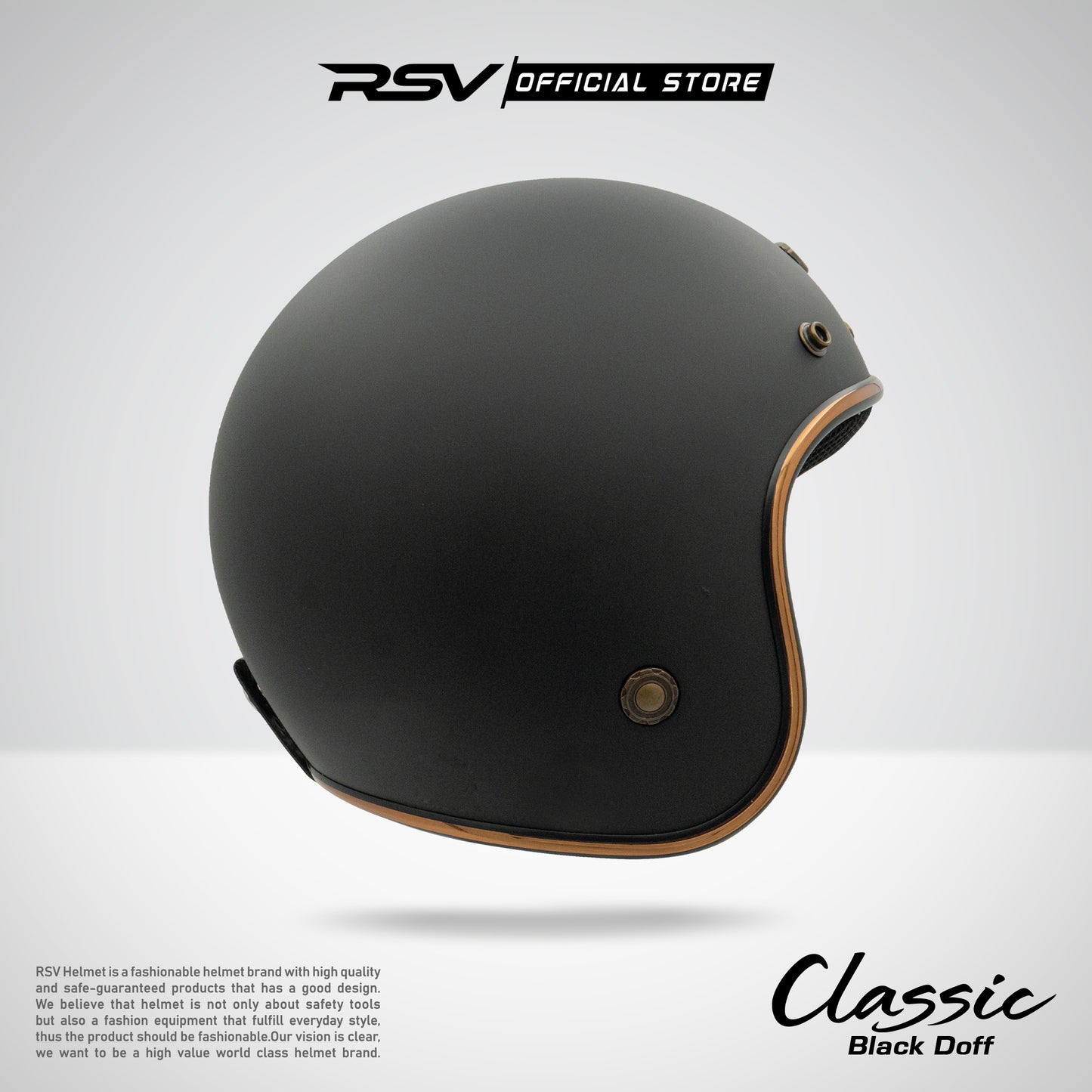 RSV HELM CLASSIC BLACK DOFF