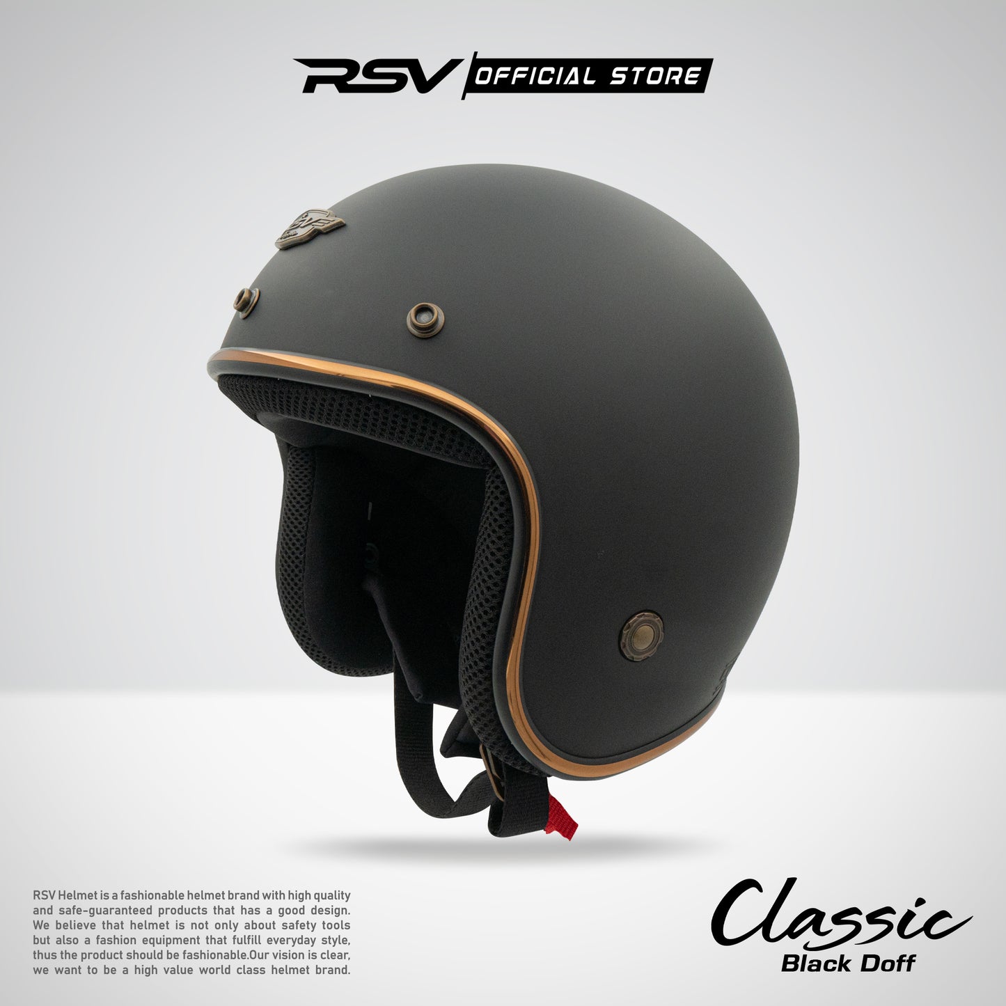 RSV HELM CLASSIC BLACK DOFF