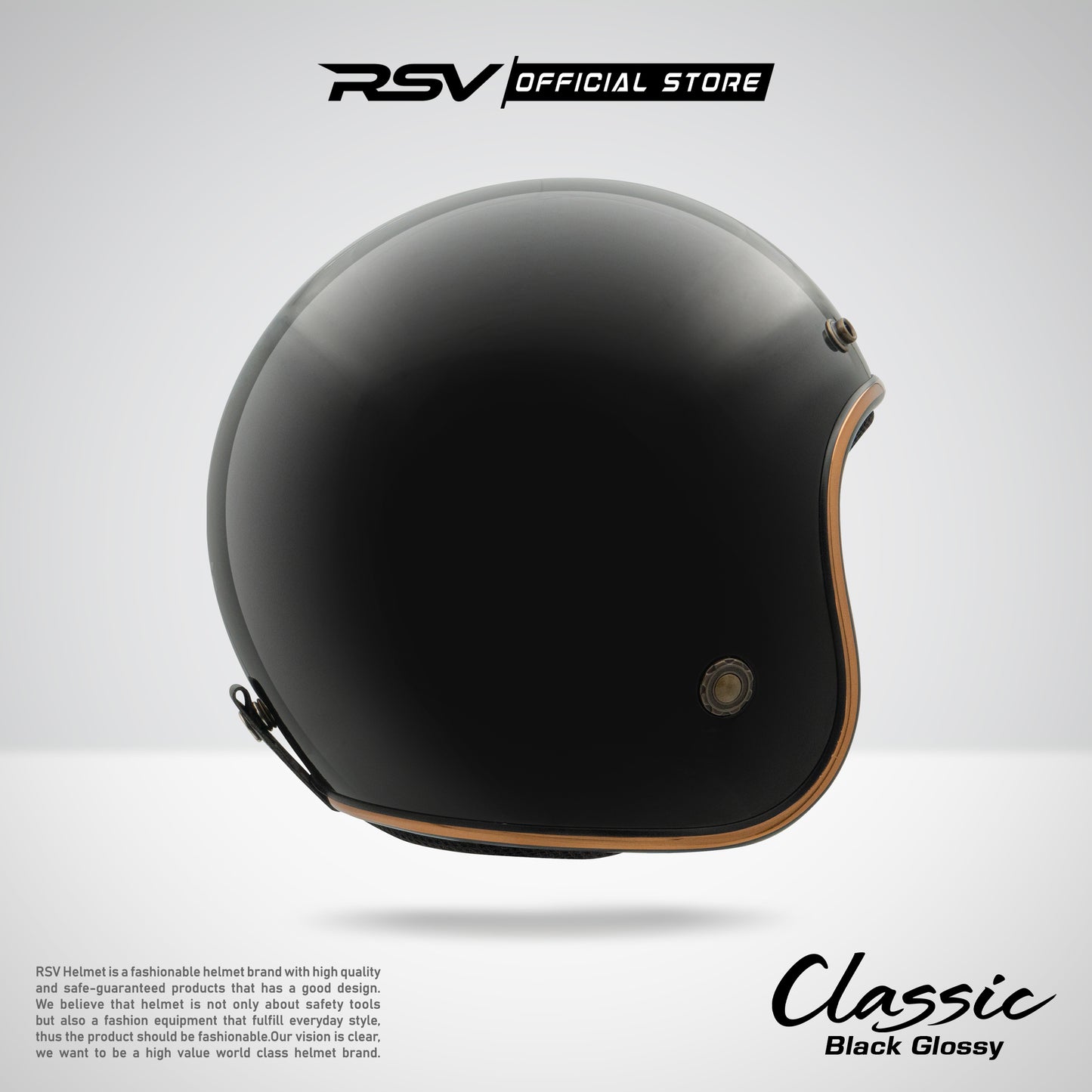RSV HELM CLASSIC BLACK GLOSSY