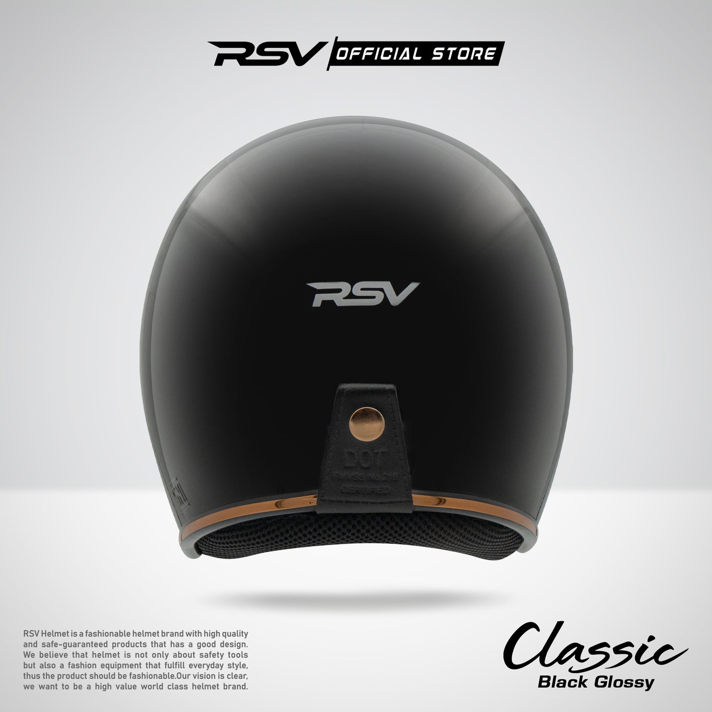 RSV HELM CLASSIC BLACK GLOSSY