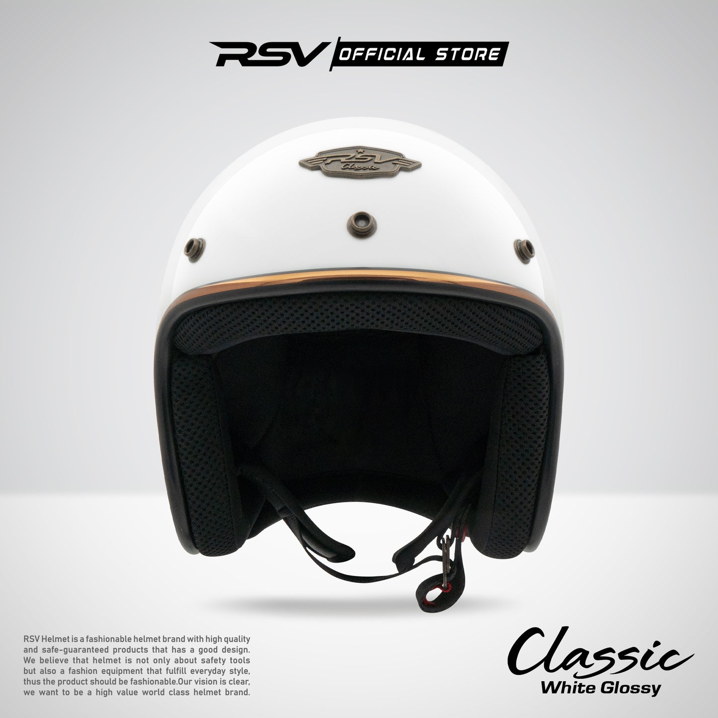 RSV HELM CLASSIC WHITE GLOSSY