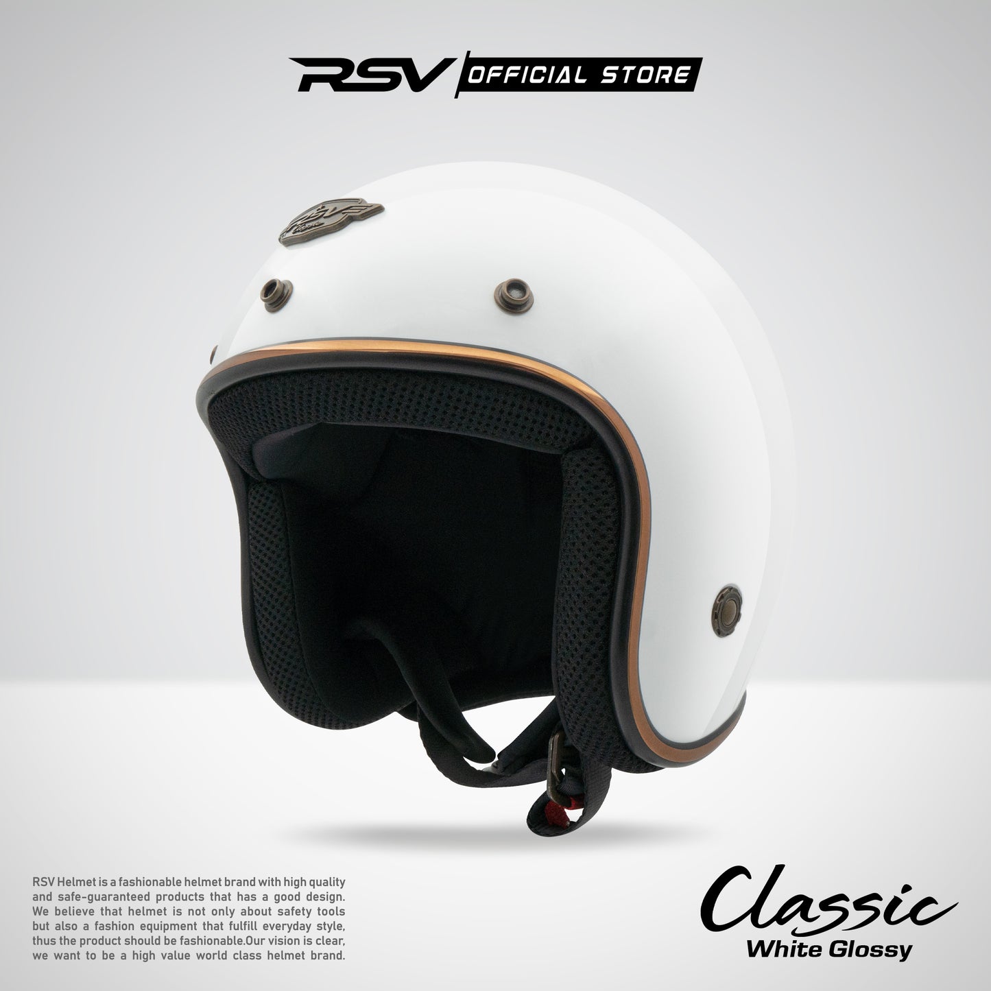 RSV HELM CLASSIC WHITE GLOSSY