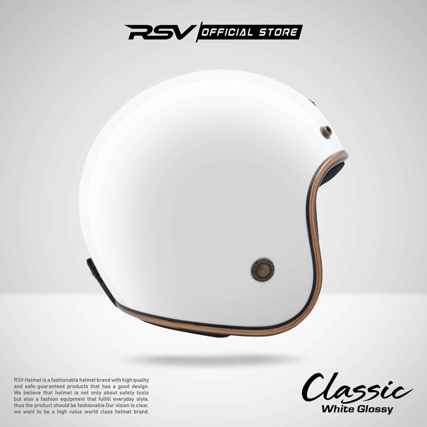RSV HELM CLASSIC WHITE GLOSSY
