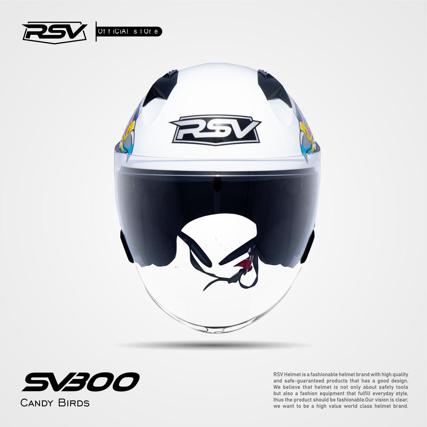 RSV SV300 CANDY BIRD GLOSSY DOUBLE VISOR