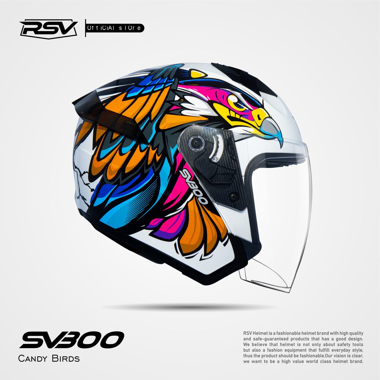 RSV SV300 CANDY BIRD GLOSSY DOUBLE VISOR