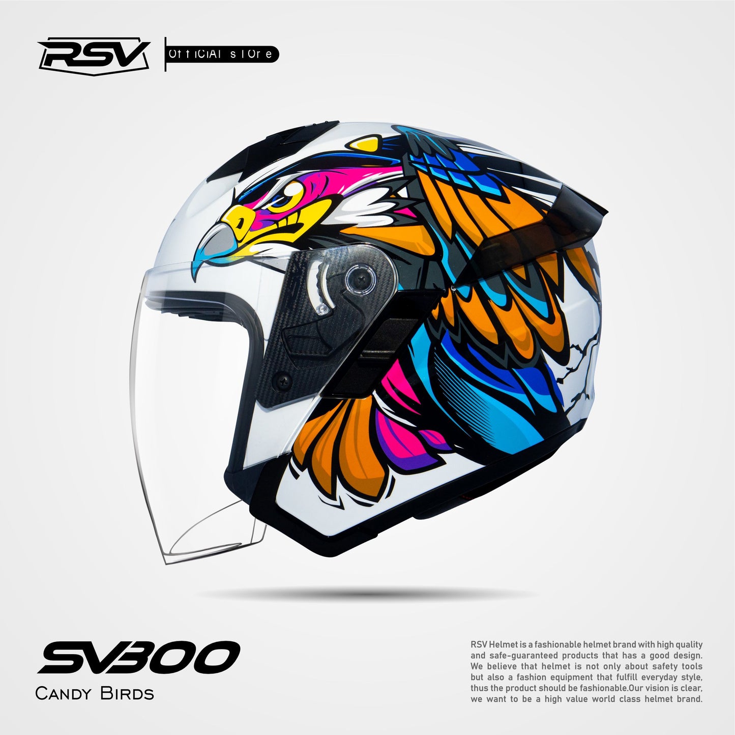 RSV SV300 CANDY BIRD GLOSSY DOUBLE VISOR