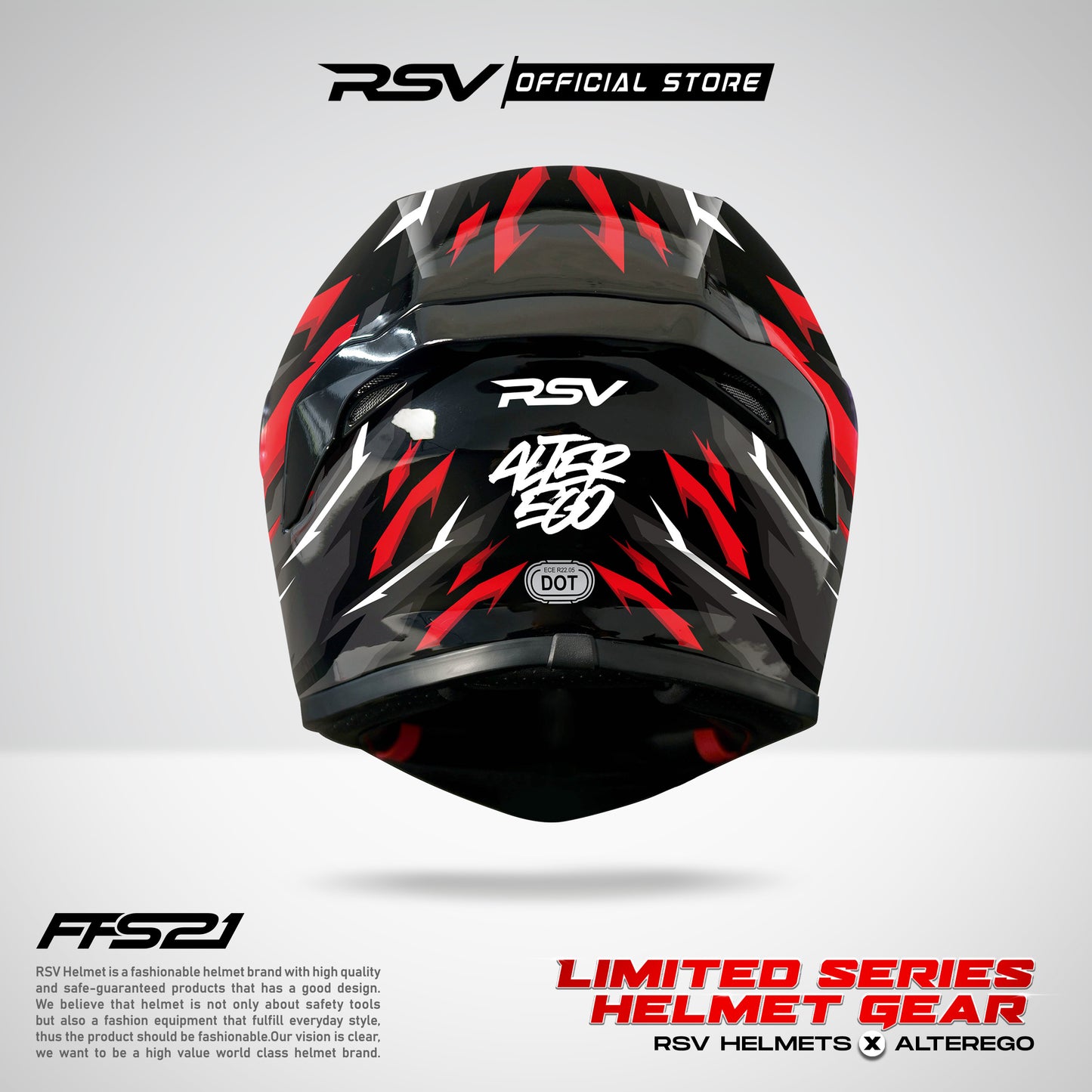 RSV Helmets x Alter Ego Exclusive Collaboration MPL ID - Helm RSV Full Face FFS21 (Limited Edition Series) - Helm Full Face