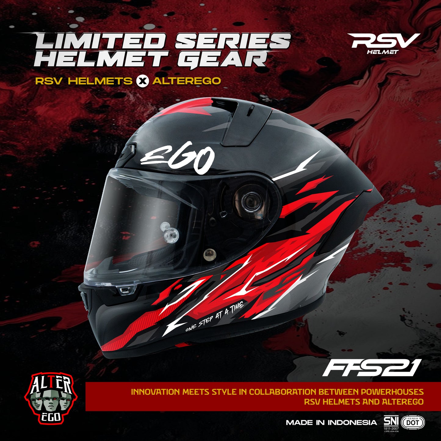 RSV Helmets x Alter Ego Exclusive Collaboration MPL ID - Helm RSV Full Face FFS21 (Limited Edition Series) - Helm Full Face