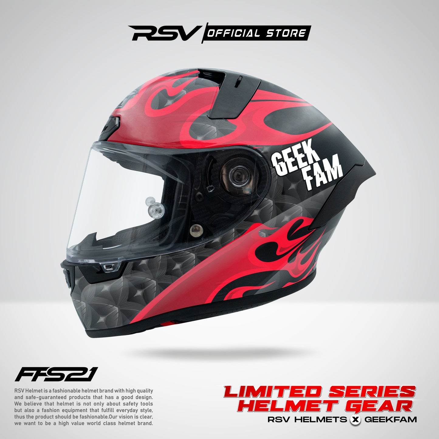 RSV Helmets x Geek Fam Exclusive Collaboration MPL ID - Helm RSV Full face FFS21 (Limited Edition Series) - Helm Full Face