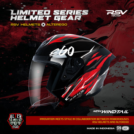 RSV Helmets x Alter Ego Exclusive Collaboration MPL ID - Helm RSV New Windtail Single Visor (Limited Edition Series) - Half Face