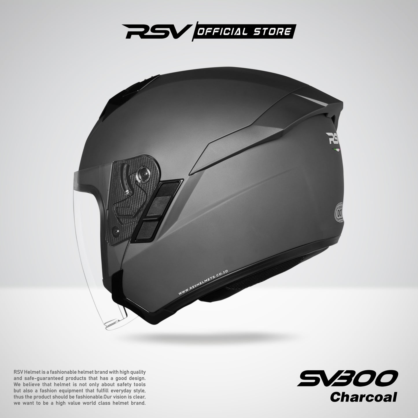 RSV SV300 CHARCOAL MATTE DOUBLE VISOR