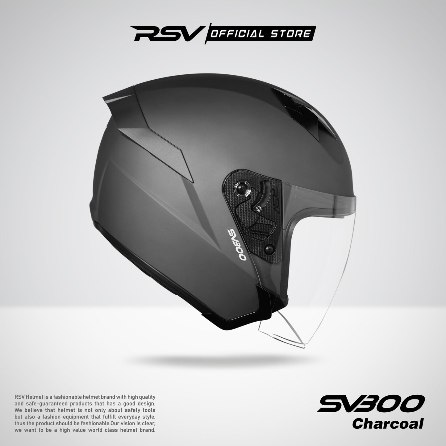 RSV SV300 CHARCOAL MATTE DOUBLE VISOR