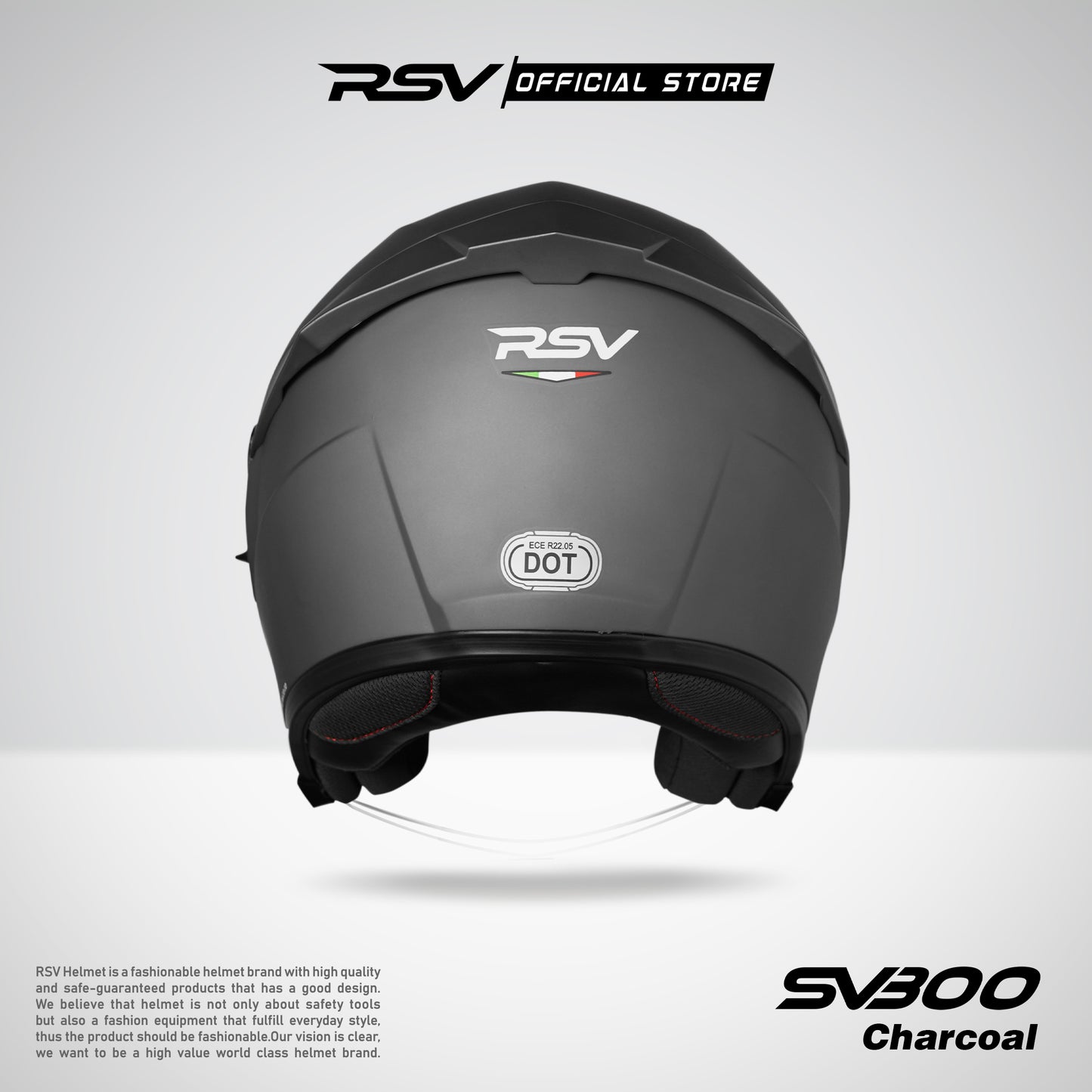 RSV SV300 CHARCOAL MATTE DOUBLE VISOR
