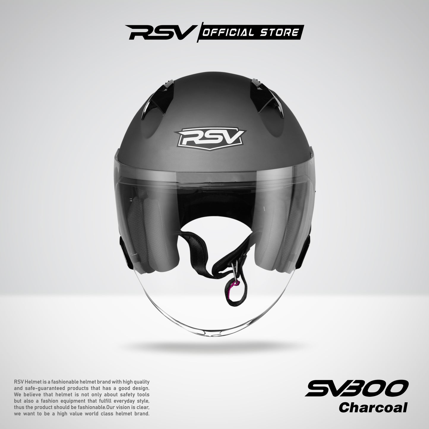 RSV SV300 CHARCOAL MATTE DOUBLE VISOR