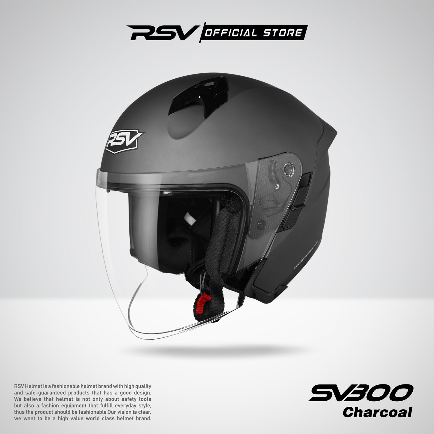 RSV SV300 CHARCOAL MATTE DOUBLE VISOR