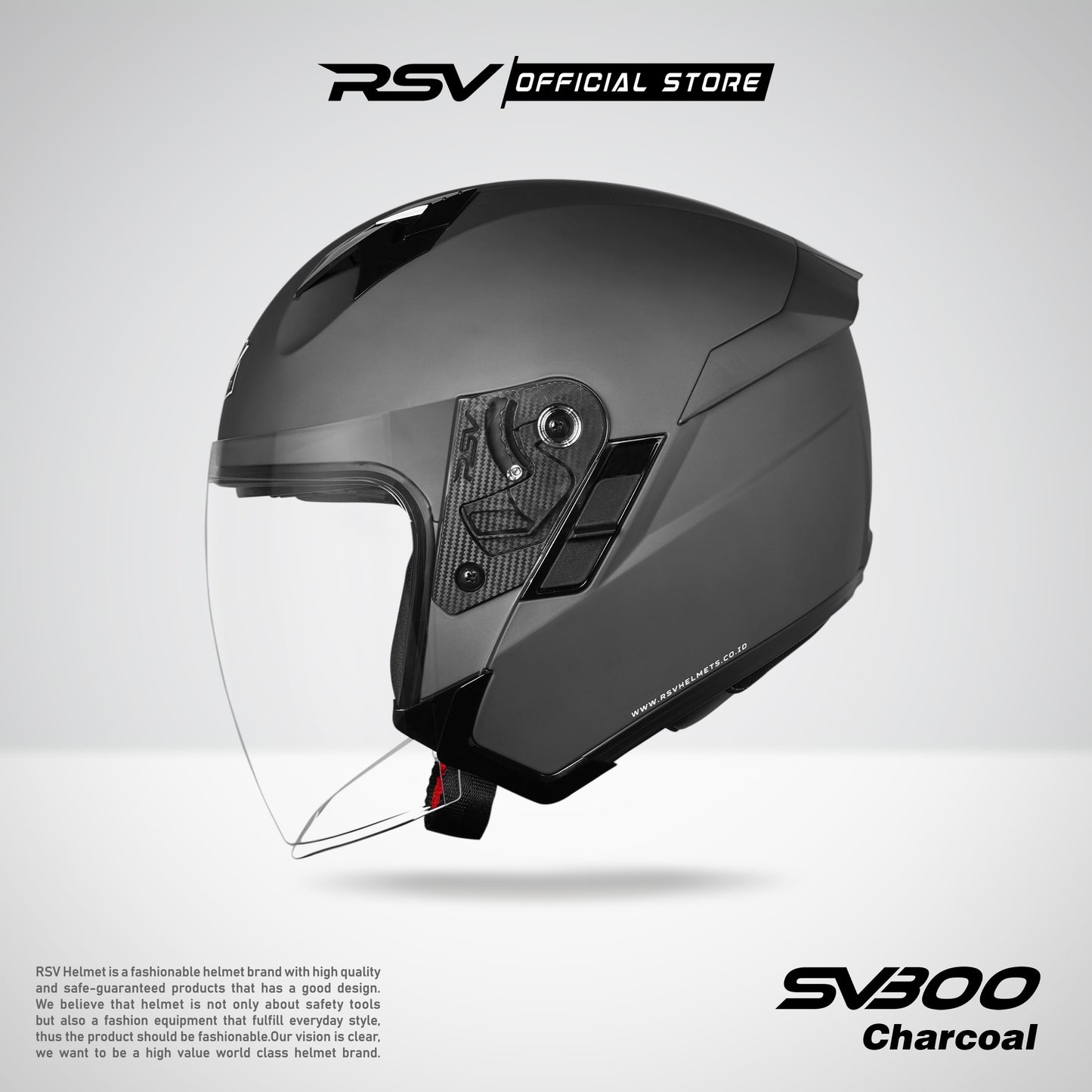 RSV SV300 CHARCOAL MATTE DOUBLE VISOR