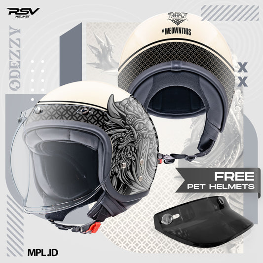 RSV Helmets x MPL ID Exclusive Collaboration MPL ID - Helm RSV Classic Odezzy (Limited Edition Series) - Helm Half Face Retro