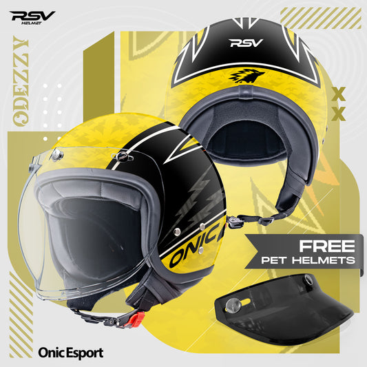 RSV Helmets x ONIC ESPORT Exclusive Collaboration MPL ID - Helm RSV Classic Odezzy (Limited Edition Series) - Helm Half Face Retro