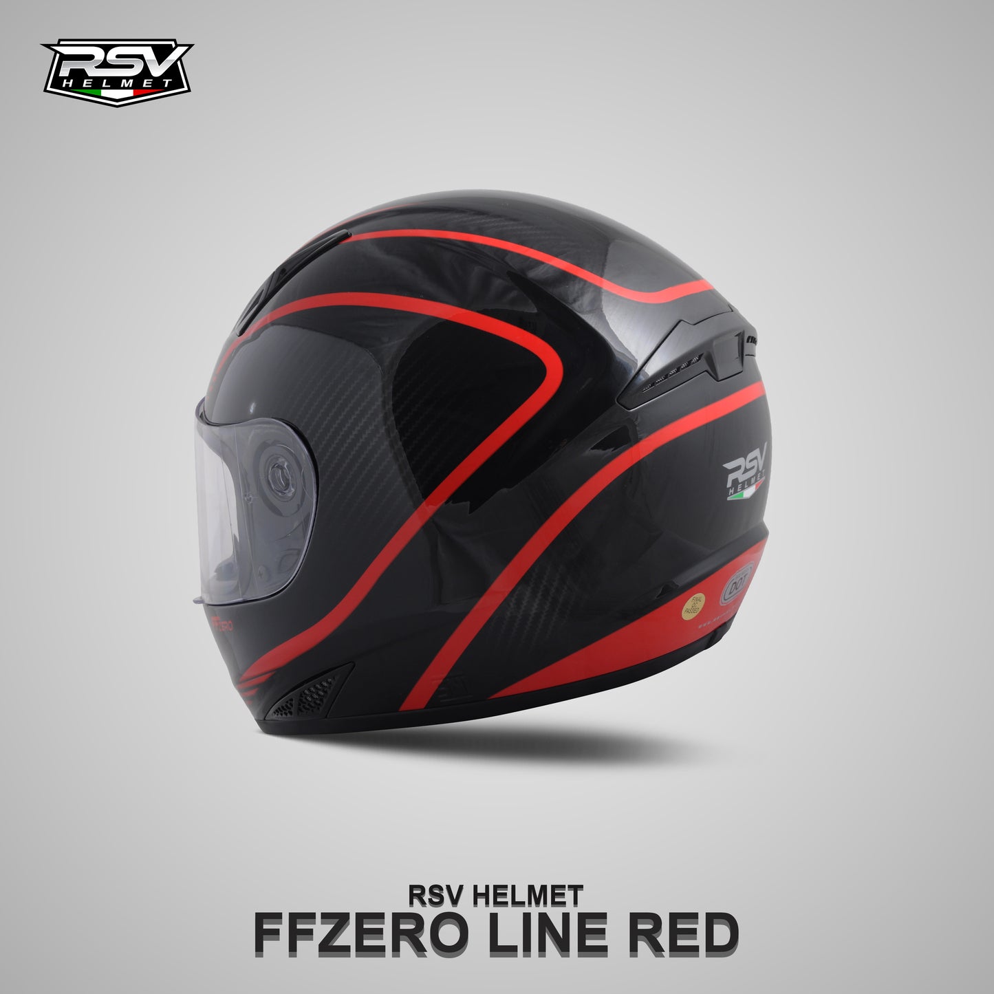RSV FFZERO LINE RED BUNDLING WITH VISOR DARKSMOKE / IRIDIUM SILVER