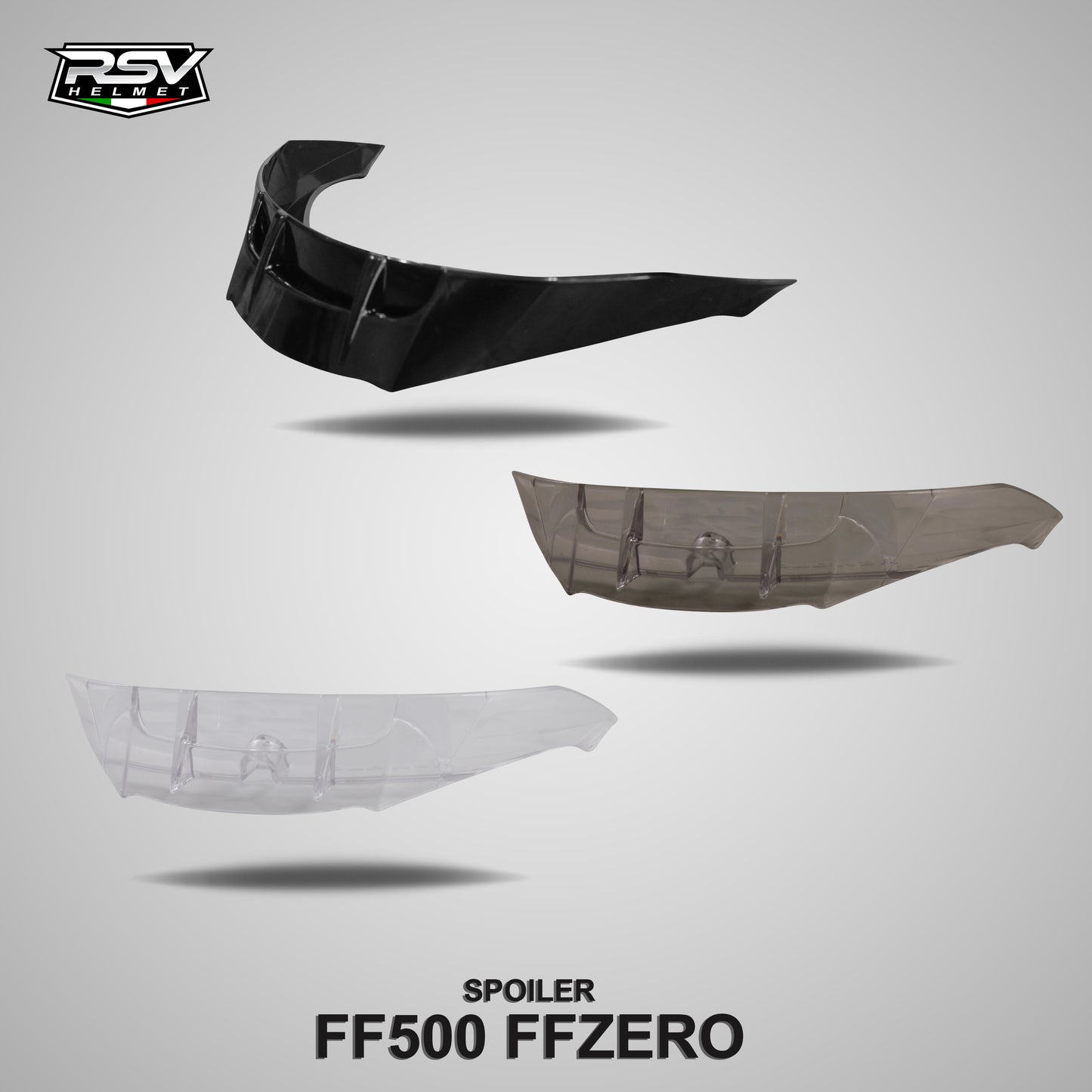 RSV HELM FF500 CARBON GLOSSY PAKET GANTENG (HELM + VISOR + SPOILER)