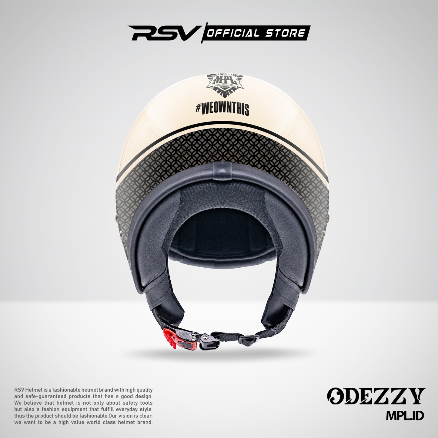RSV Helmets x MPL ID Exclusive Collaboration MPL ID - Helm RSV Classic Odezzy (Limited Edition Series) - Helm Half Face Retro