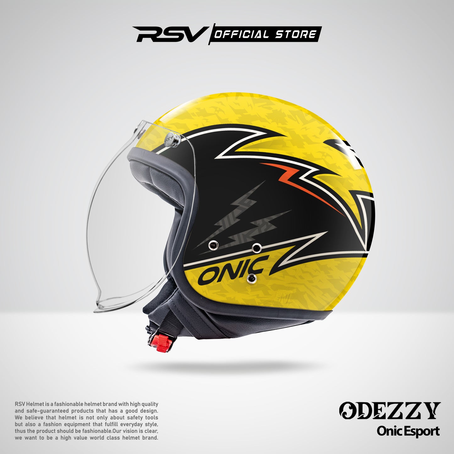 RSV Helmets x ONIC ESPORT Exclusive Collaboration MPL ID - Helm RSV Classic Odezzy (Limited Edition Series) - Helm Half Face Retro