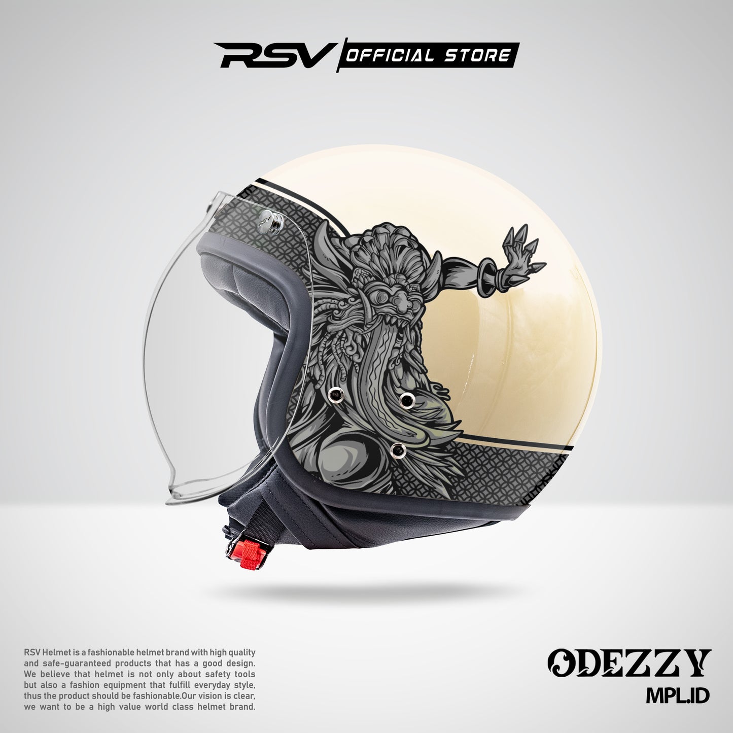 RSV Helmets x MPL ID Exclusive Collaboration MPL ID - Helm RSV Classic Odezzy (Limited Edition Series) - Helm Half Face Retro