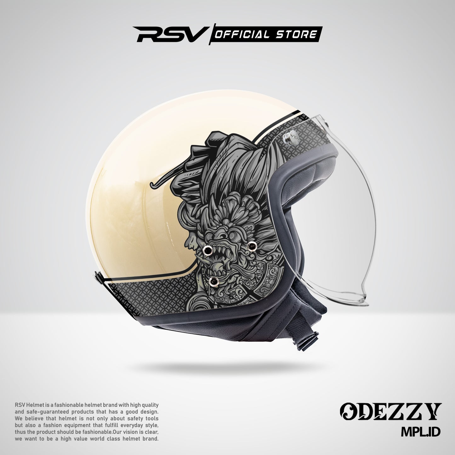 RSV Helmets x MPL ID Exclusive Collaboration MPL ID - Helm RSV Classic Odezzy (Limited Edition Series) - Helm Half Face Retro