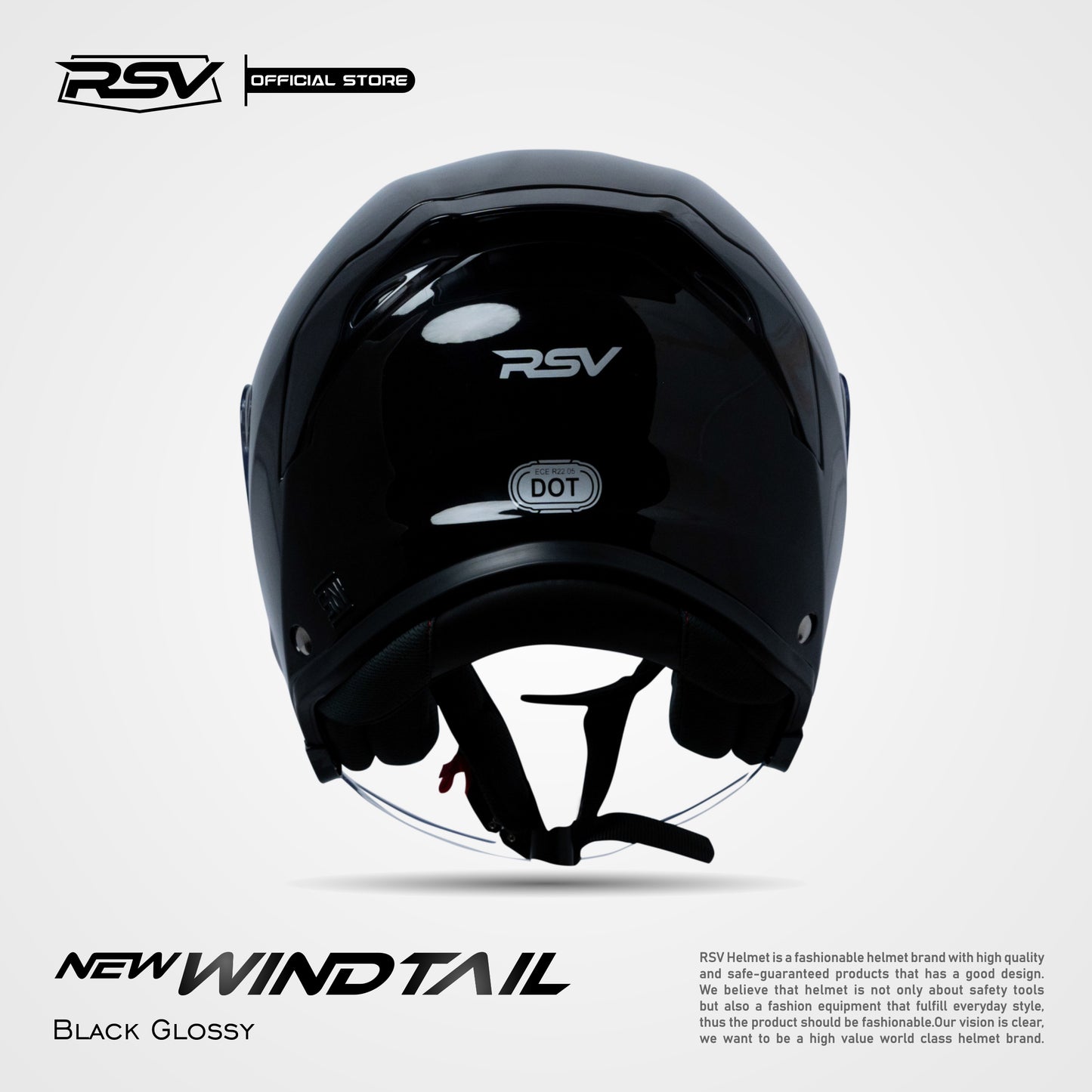 RSV NEW WINDTAIL BLACK GLOSSY