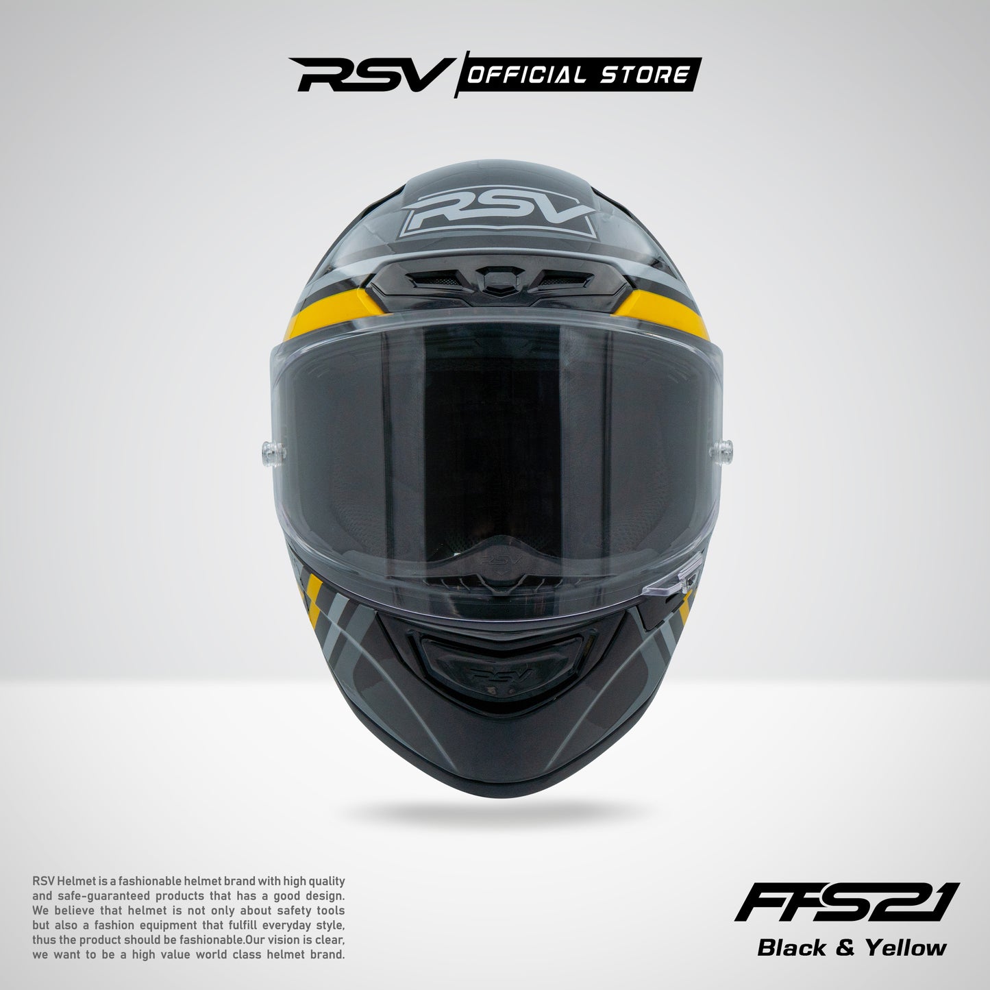 HELM RSV FFS21 BLACK & YELLOW