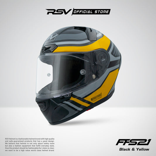 HELM RSV FFS21 BLACK & YELLOW