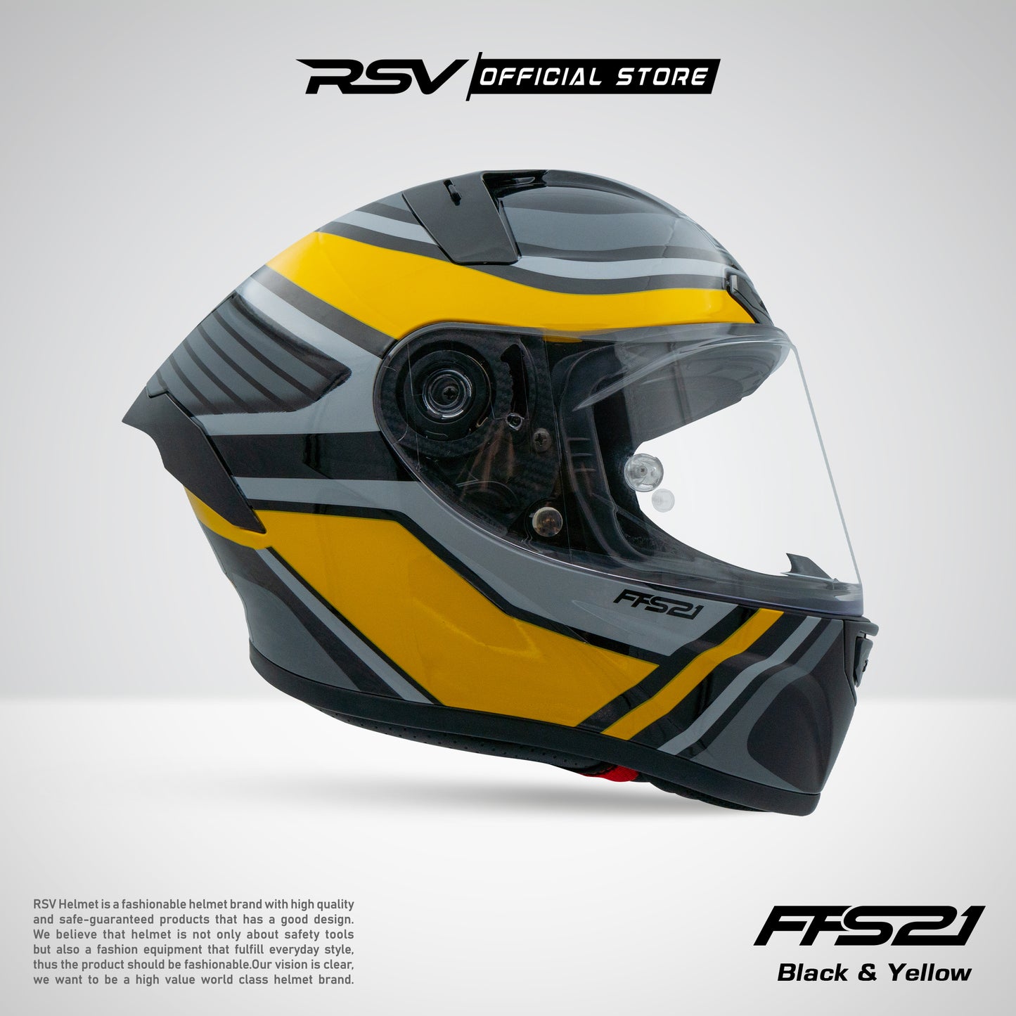 HELM RSV FFS21 BLACK & YELLOW