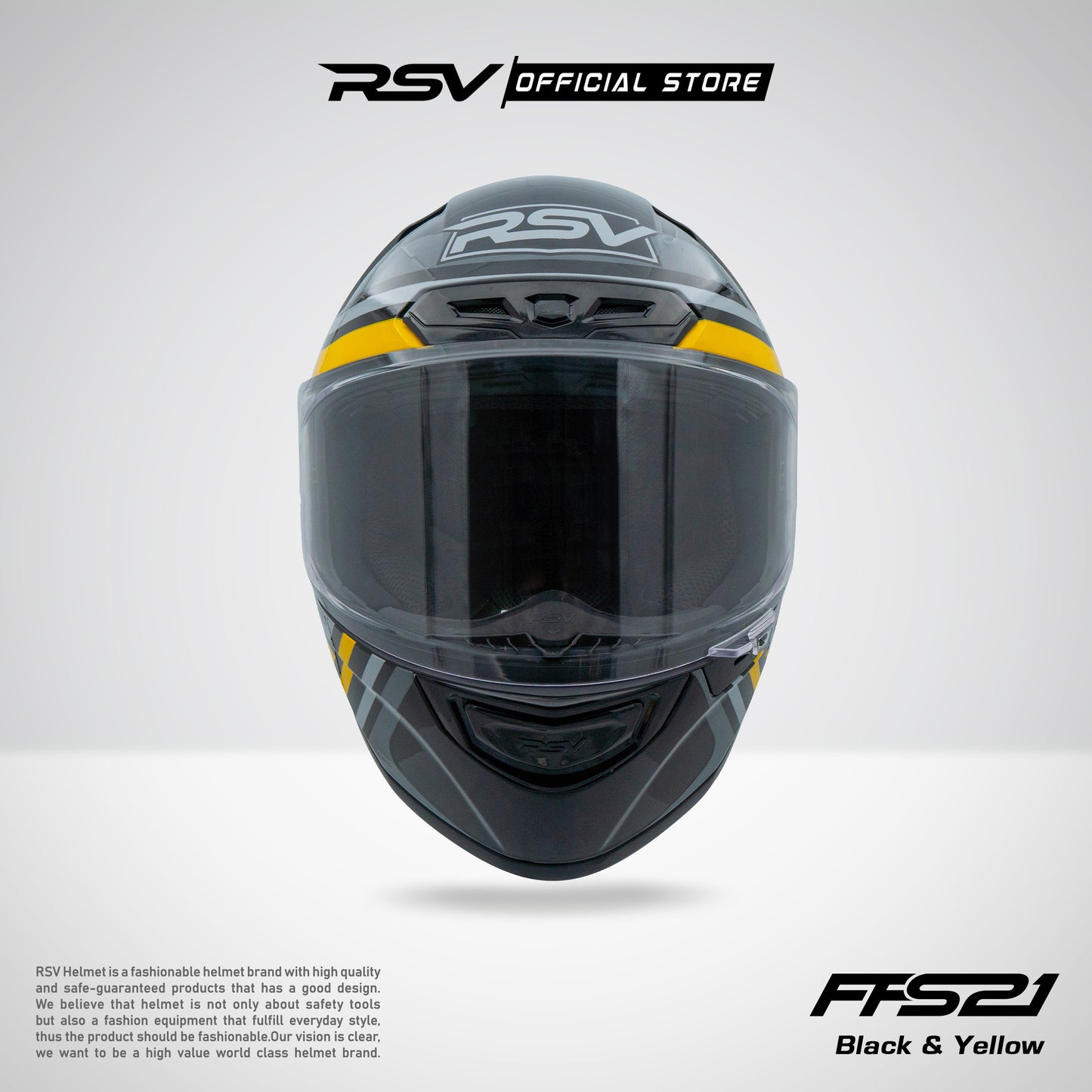 HELM RSV X TVS FFS21 BLACK & YELLOW