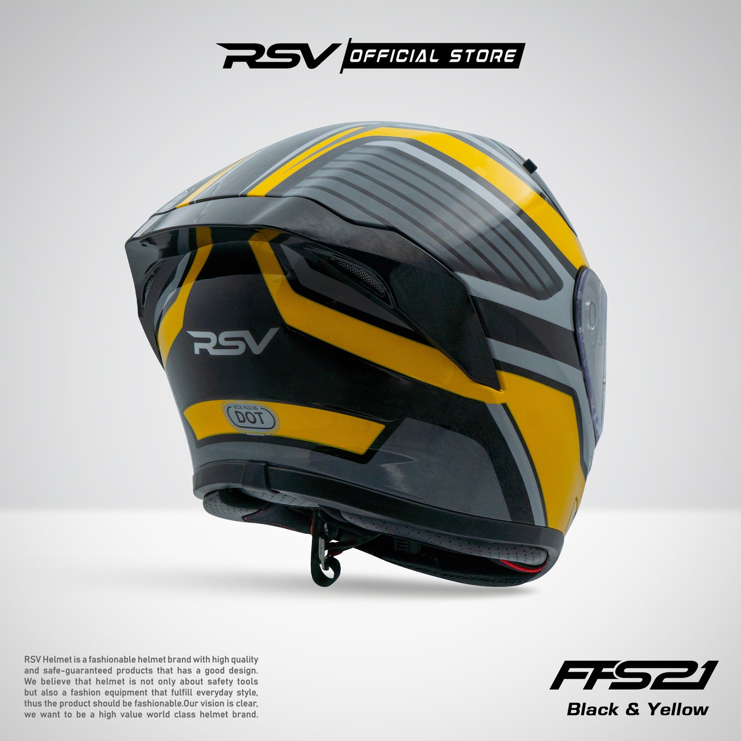 HELM RSV X TVS FFS21 BLACK & YELLOW