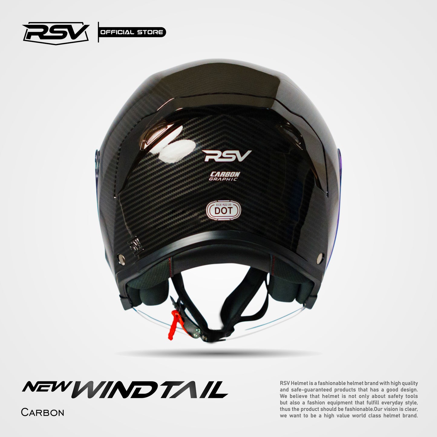 RSV NEW WINDTAIL CARBON GLOSSY