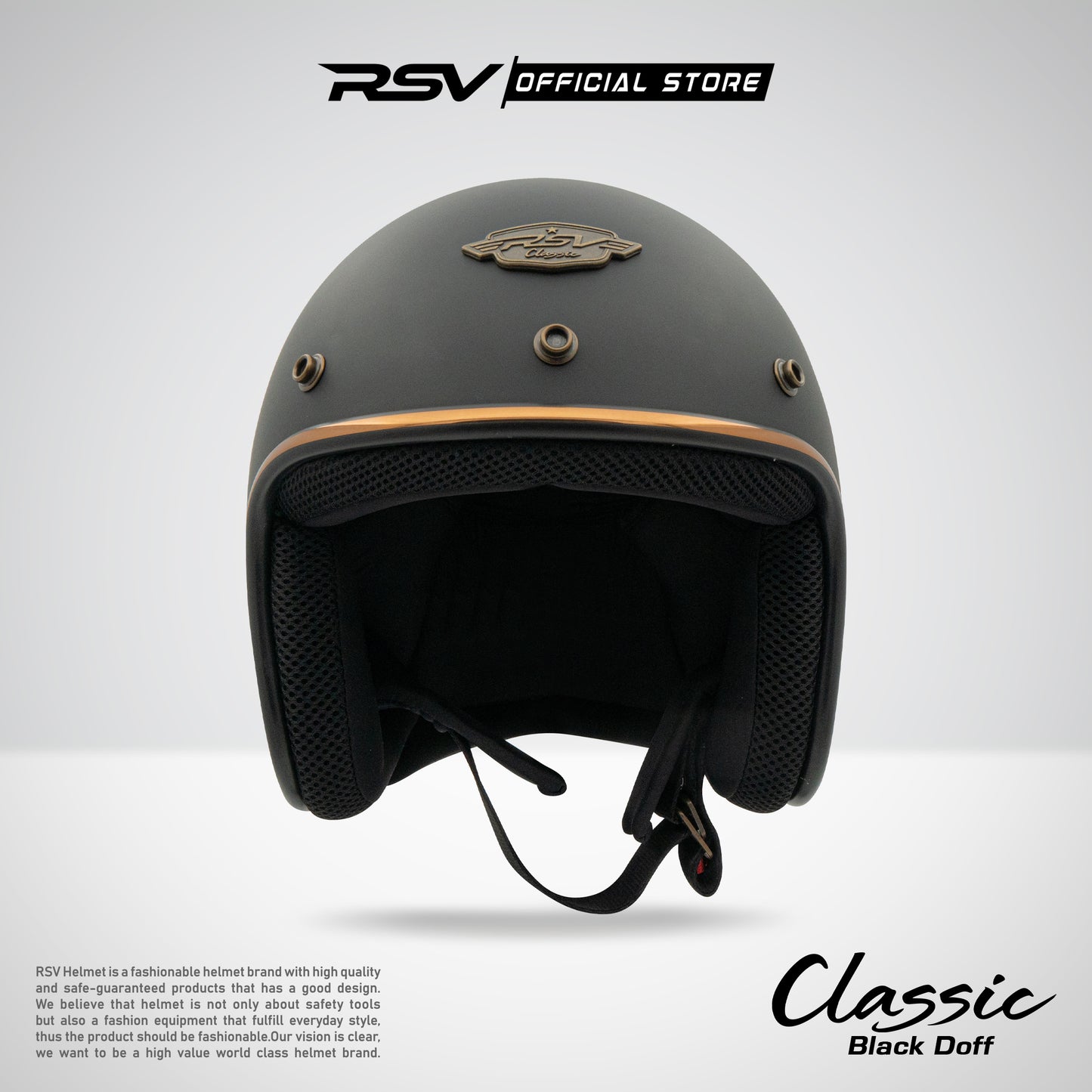 RSV HELM CLASSIC  BLACK DOFF