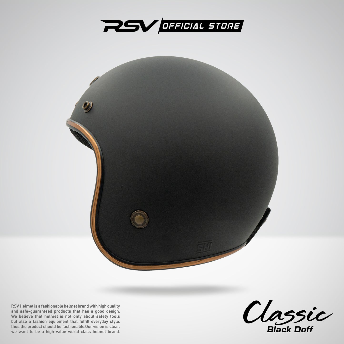 RSV HELM CLASSIC  BLACK DOFF