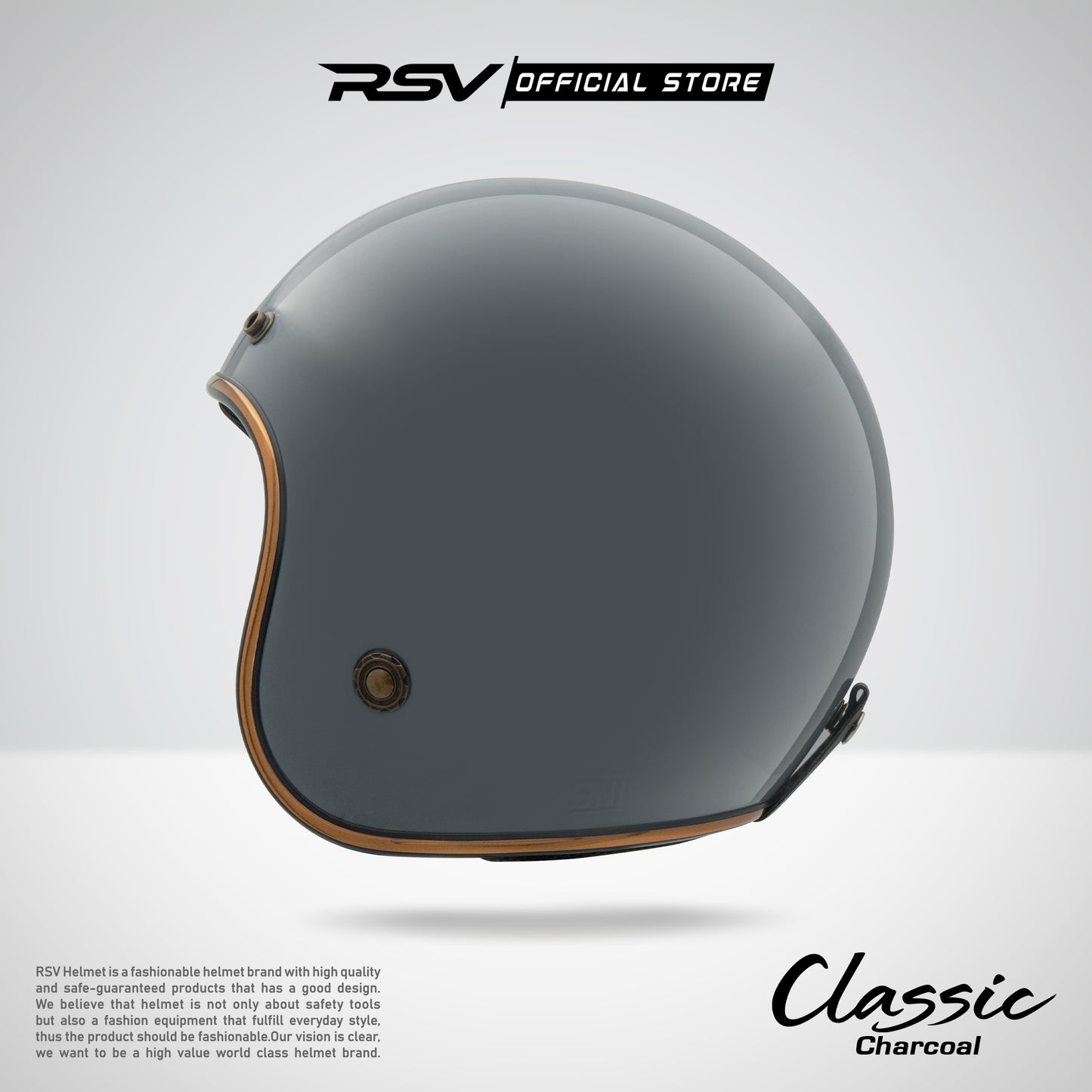 RSV HELM CLASSIC CHARCOAL GLOSSY