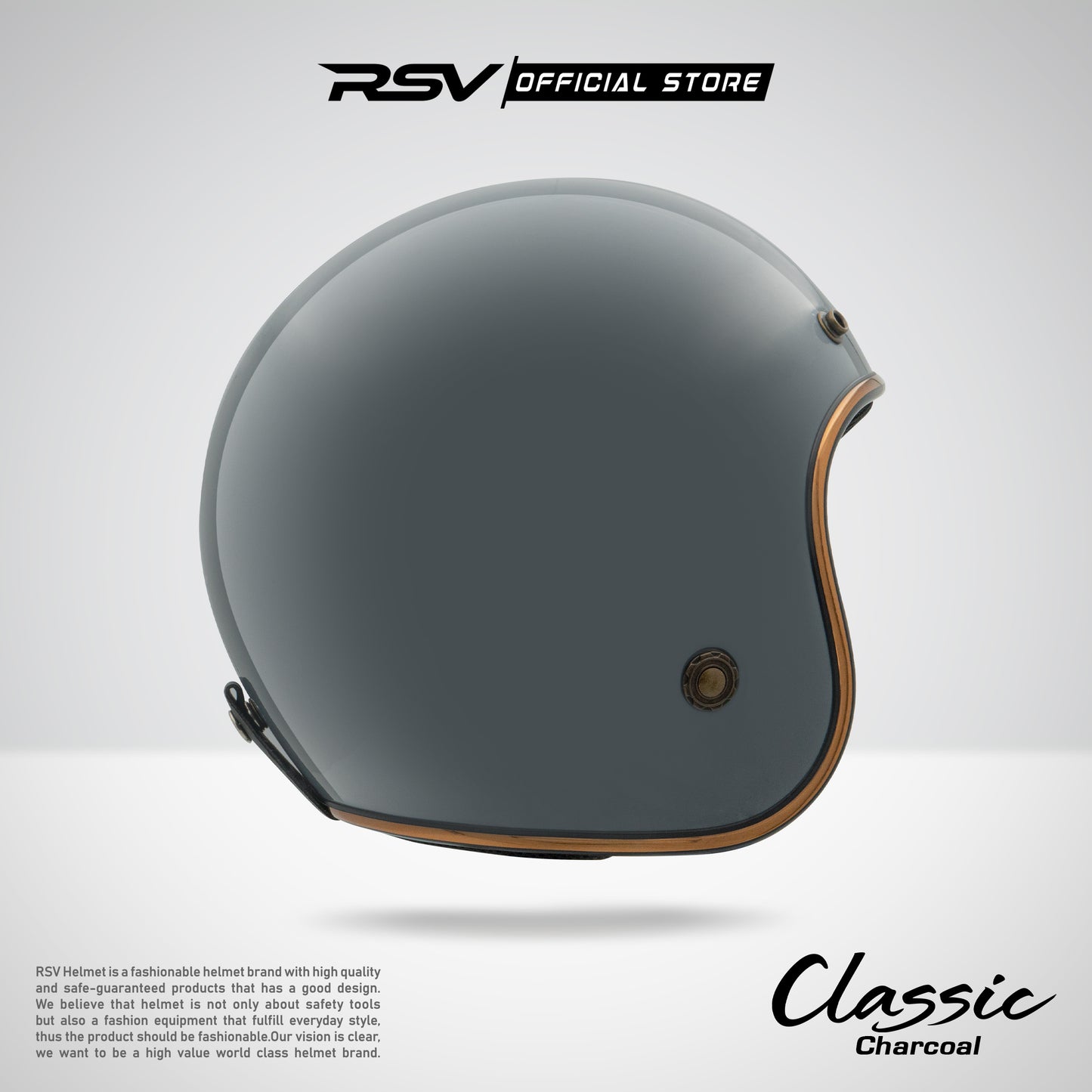 RSV HELM CLASSIC CHARCOAL GLOSSY