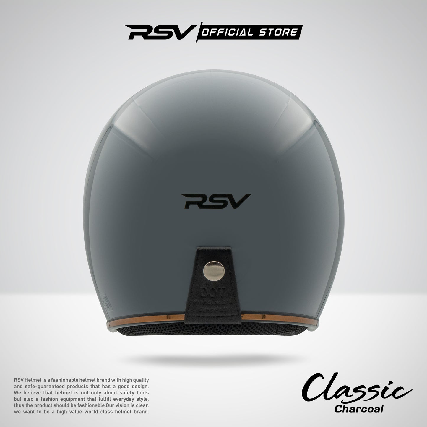 RSV HELM CLASSIC CHARCOAL GLOSSY