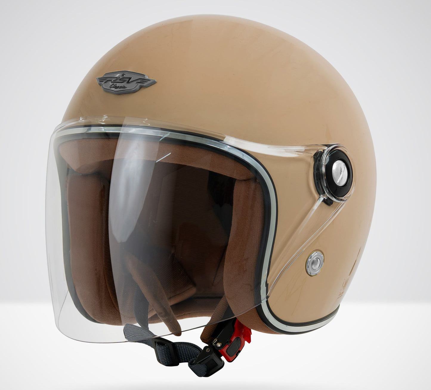 RSV X TVS SC Hijab Retro Classic Helm Half Face - Desert Rose Glossy l Helm Hijab
