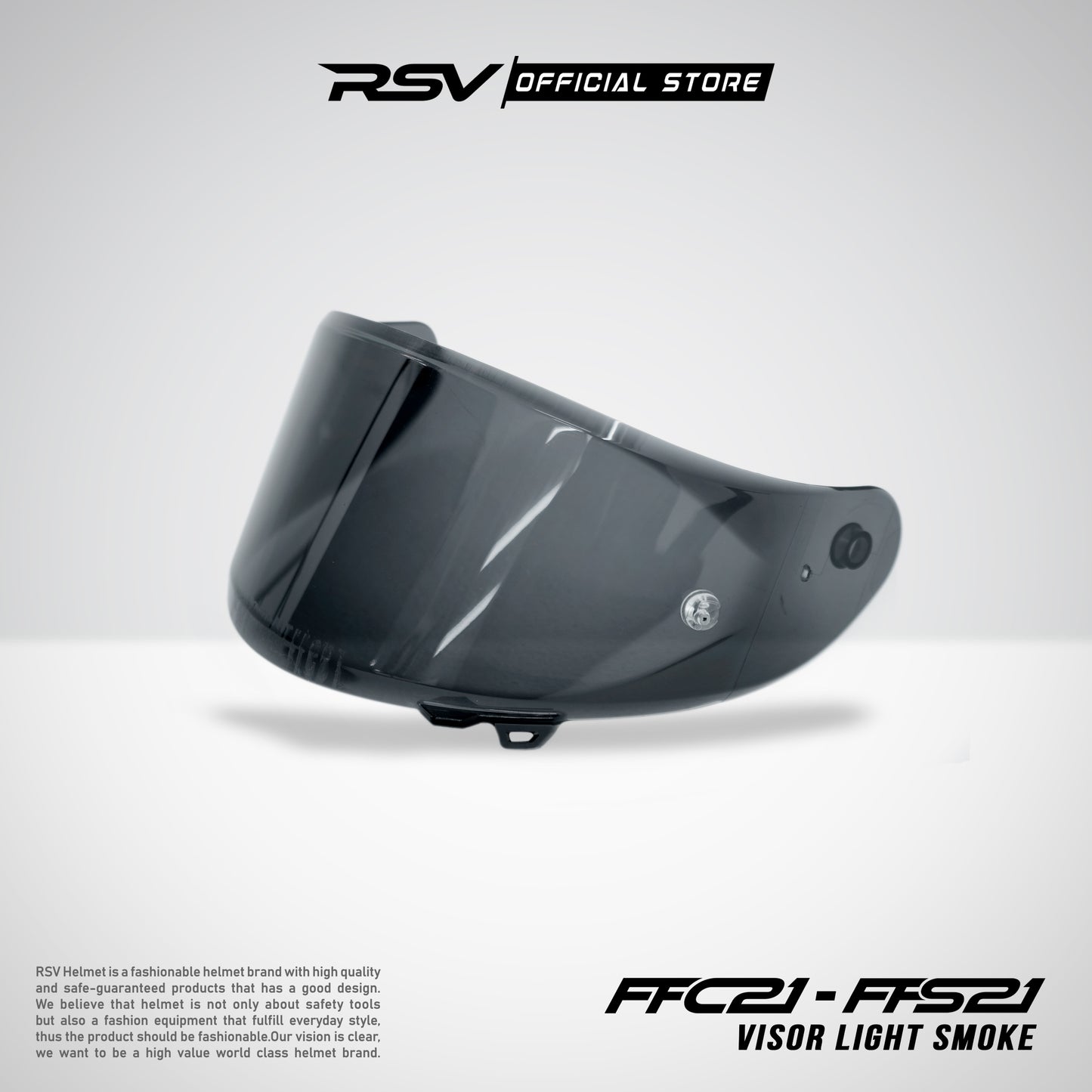VISOR HELM RSV X TVS FFC21 & FFS21 ( BENING, DARK SMOKE, LIGHT SMOKE, RED,GREEN,BLUE,SILVER)