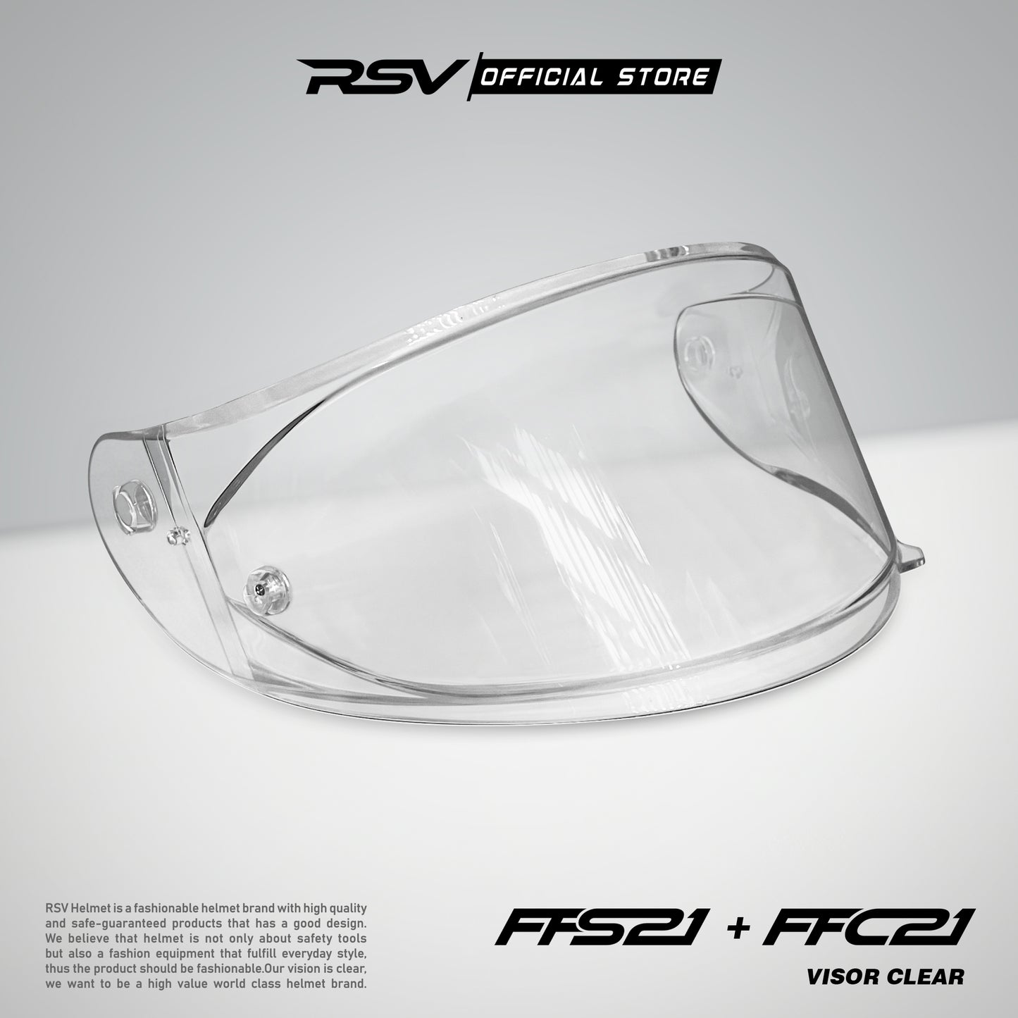 VISOR HELM RSV FFC21 & FFS21 ( BENING, DARK SMOKE, LIGHT SMOKE, RED,GREEN,BLUE,SILVER)