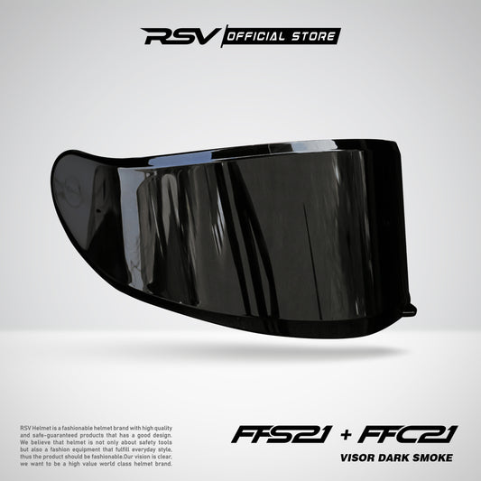 VISOR HELM RSV X TVS FFC21 & FFS21 ( BENING, DARK SMOKE, LIGHT SMOKE, RED,GREEN,BLUE,SILVER)