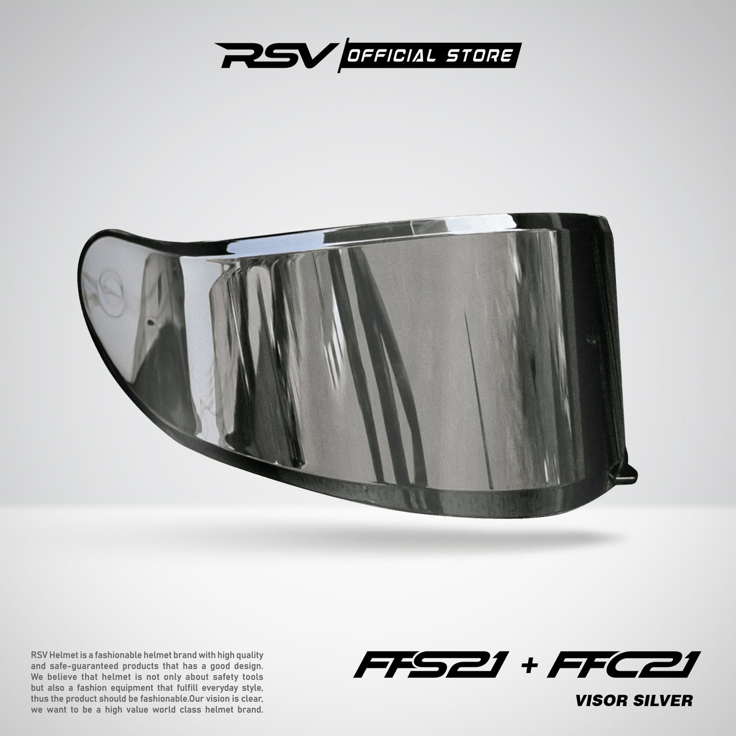 VISOR HELM RSV X TVS FFC21 & FFS21 ( BENING, DARK SMOKE, LIGHT SMOKE, RED,GREEN,BLUE,SILVER)