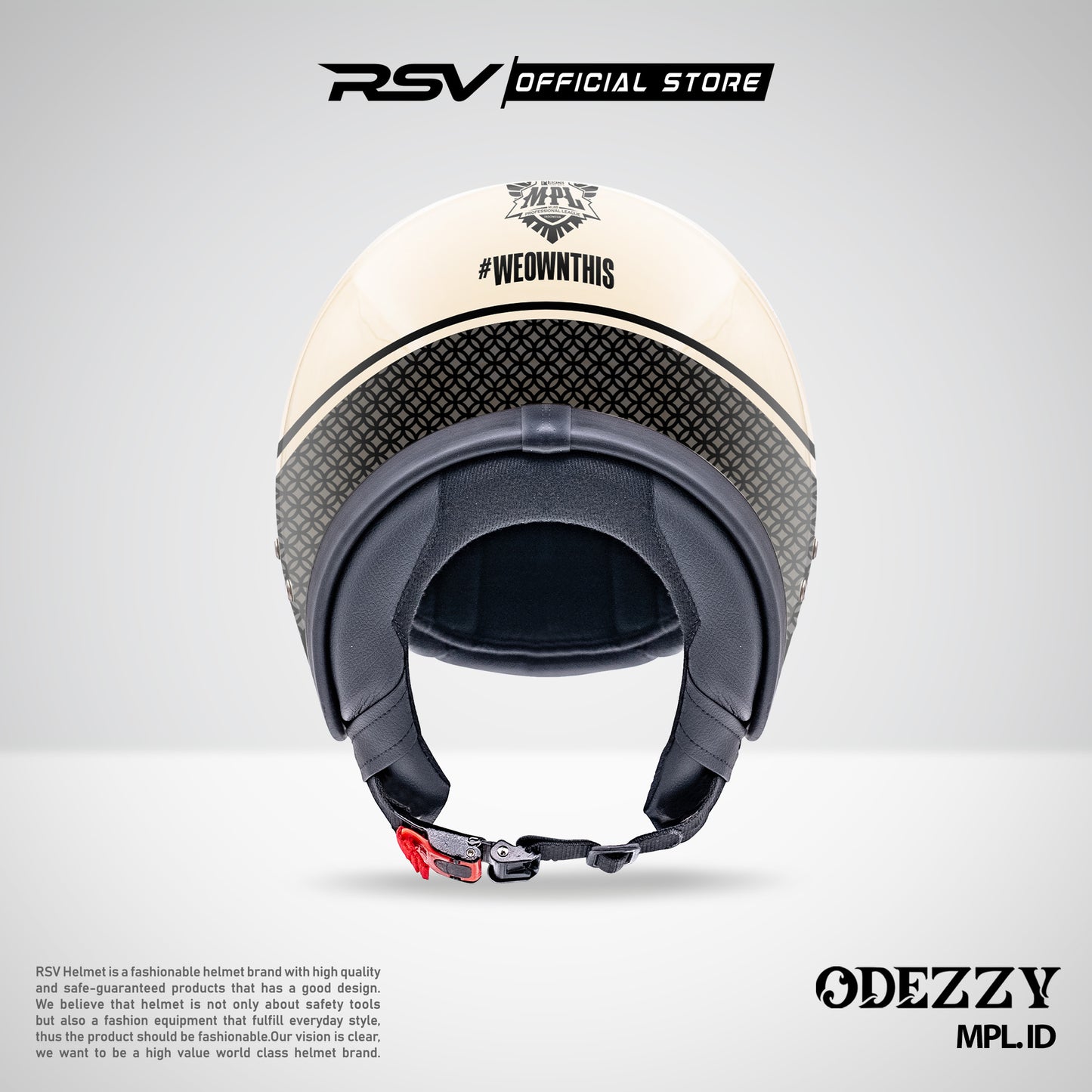 RSV Helmets x MPL ID Exclusive Collaboration MPL ID - Helm RSV Classic Odezzy (Limited Edition Series) - Helm Half Face Retro