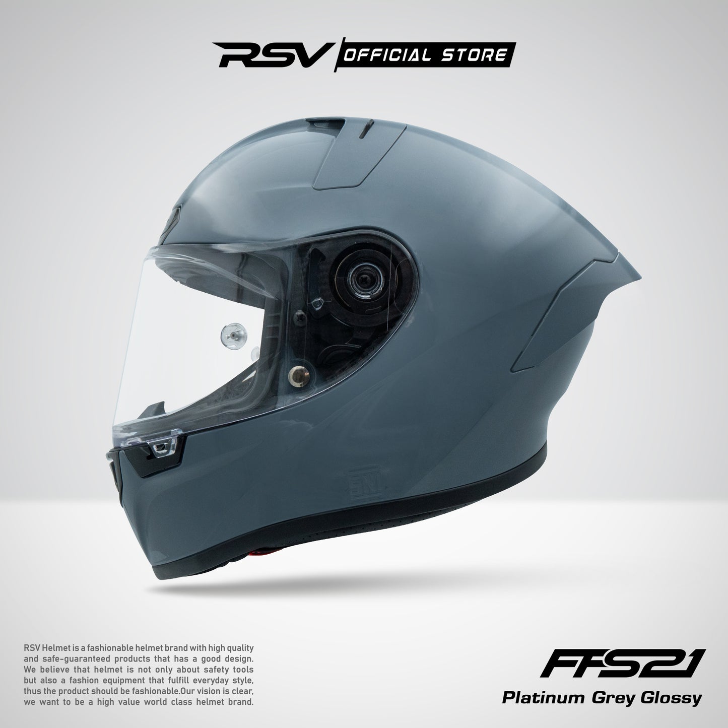 HELM RSV FFS21 PLATINUM GREY GLOSSY