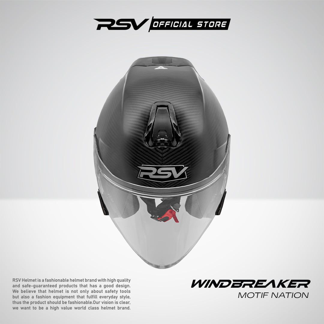 RSV Windbreaker Motif Nation Glossy Single Visor - Helm Half Face SNI Unisex